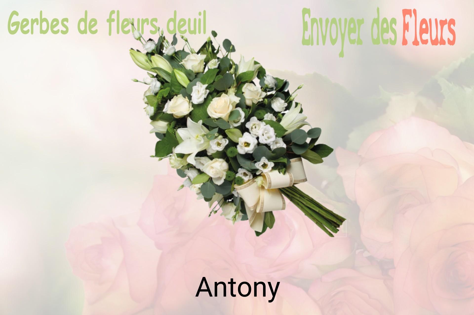 Gerbe de fleurs de deuil livrée à Antony